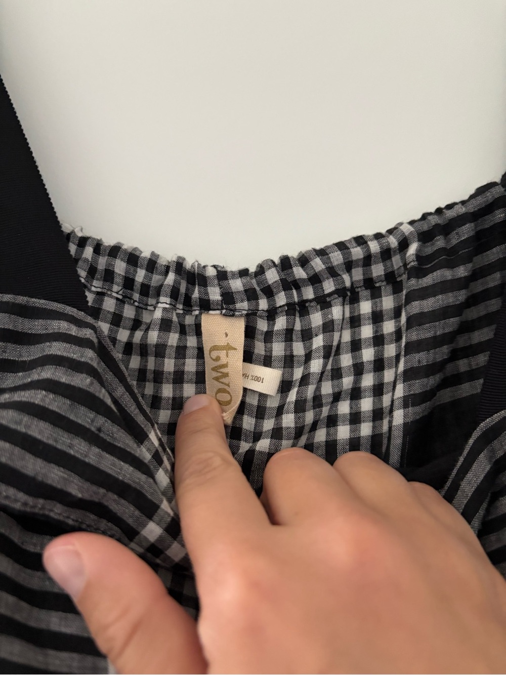 Two New York Sheer Plaid Slip Midi Dress Minimalist Handwoven Cotton One Size - Picture 8 of 10